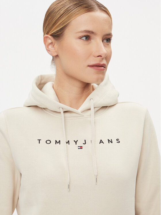 Tommy Jeans Tommy Jeans Bluza Linear DW0DW17324 Beżowy Regular Fit