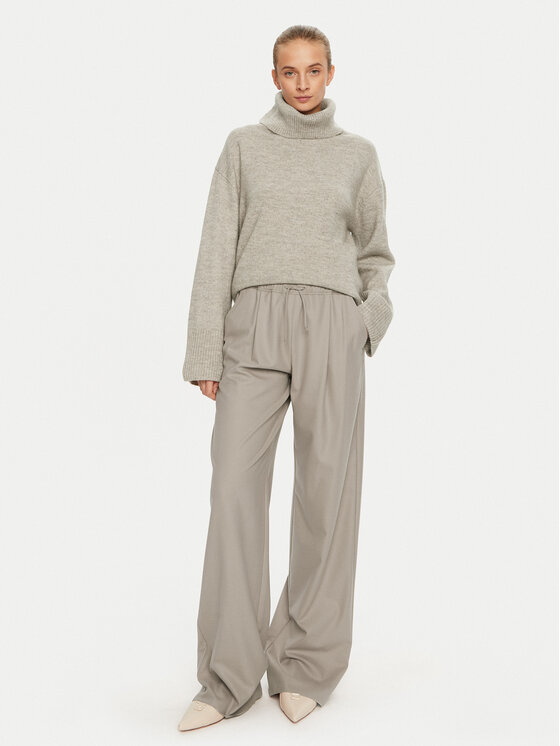 Marella Marella Riidest püksid Afona 2423136015 Beež Wide Leg