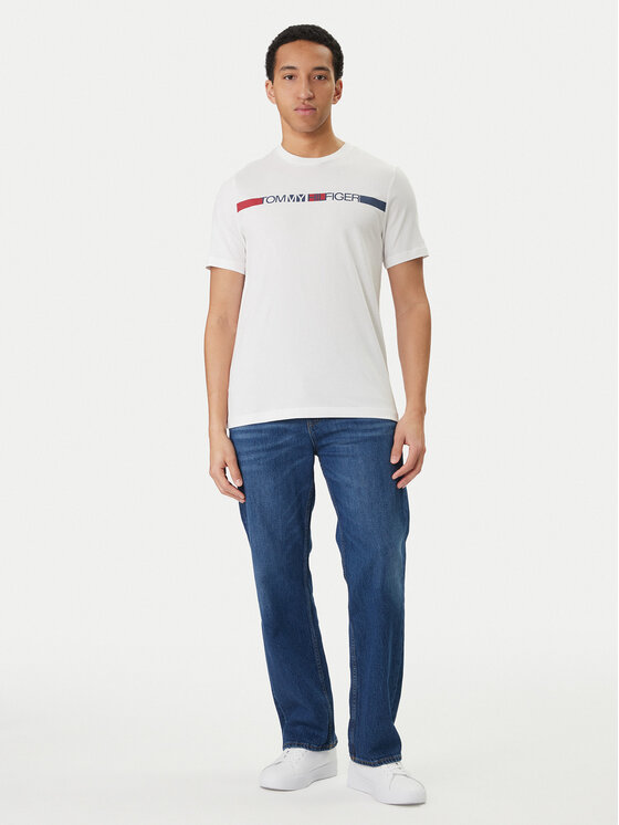 Tommy Hilfiger Tommy Hilfiger T-Shirt Brand Love MW0MW42368 Biały Regular Fit