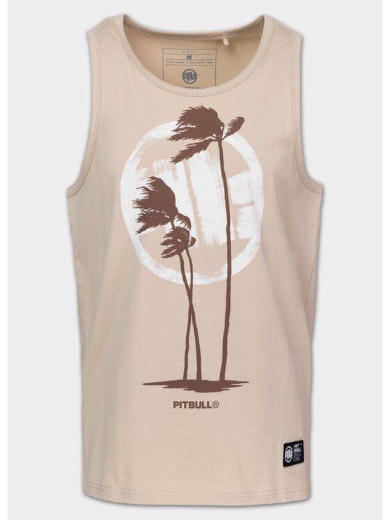 PITBULL PITBULL Tank top PALMS Beżowy Regular Fit