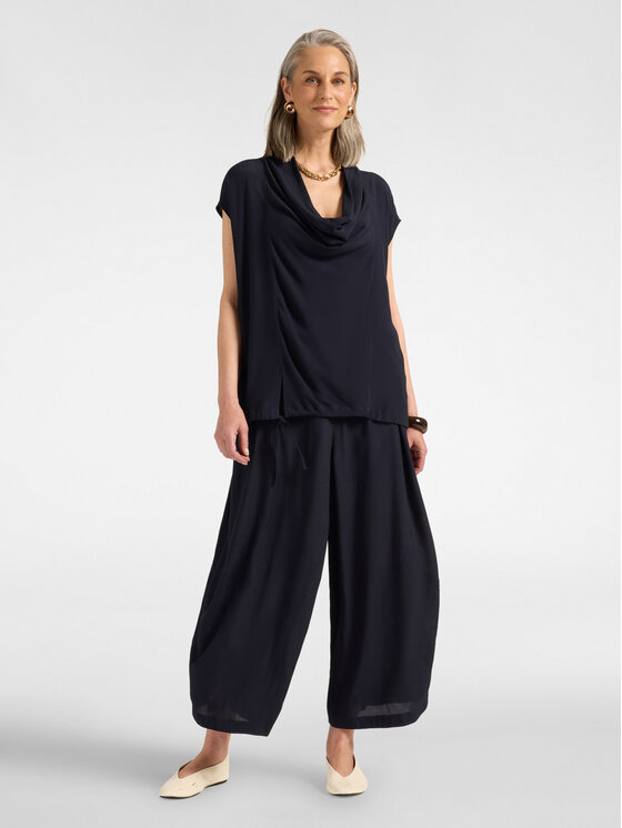 Elena Mirò Elena Mirò Pantaloni di tessuto P026Z000247N034 Blu Baggy Fit