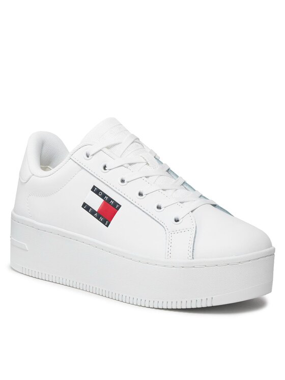 Tommy Jeans Tommy Jeans Snīkeri Tjw Flatform Ess EN0EN02518 Balts