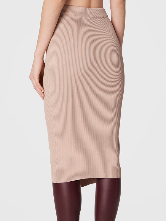 Gonna a matita W2GD09 Z2U00 Beige Slim Fit