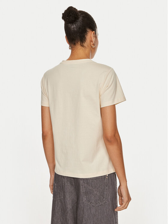 PINKO Pinko Tričko Nambrone 103320 A24E Écru Relaxed Fit