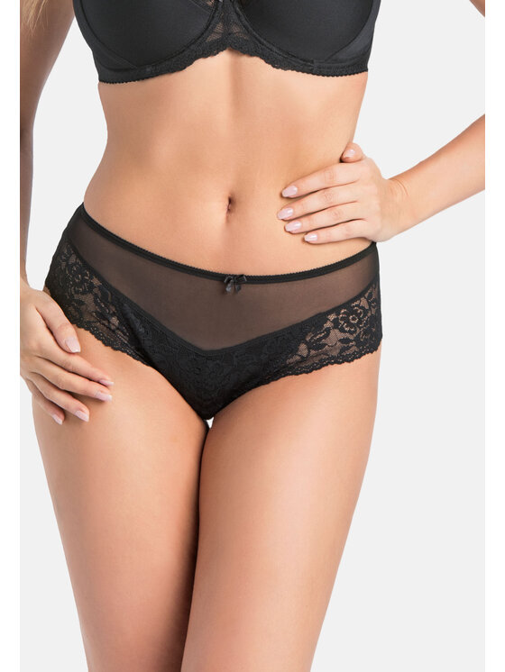 Figi klasyczne z wysokim stanem, rozmiar 4XL, Czarne, 112