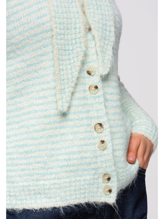 Ombre Ombre Sweter OW-SWCD-0106 Niebieski Loose Fit