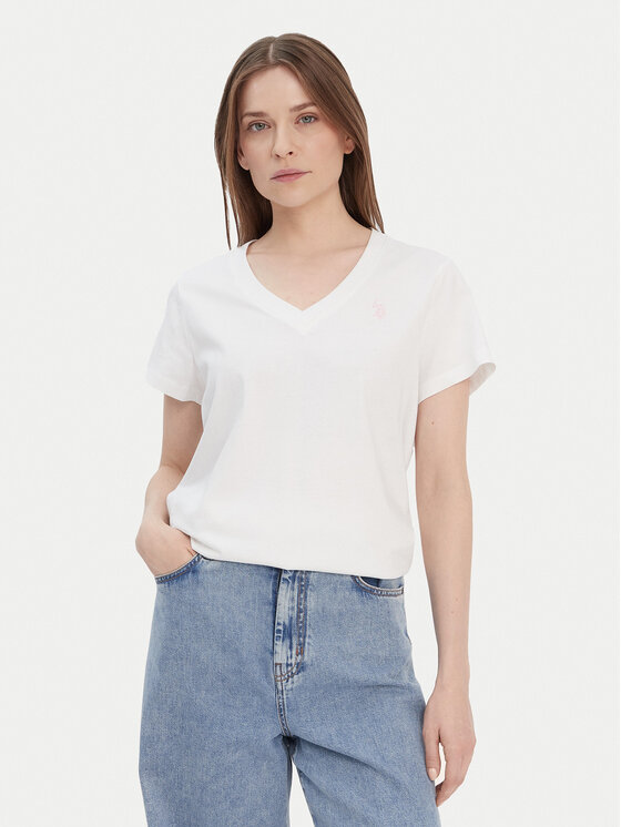 U.S. Polo Assn. Tricou WUP0635 Alb Classic Fit