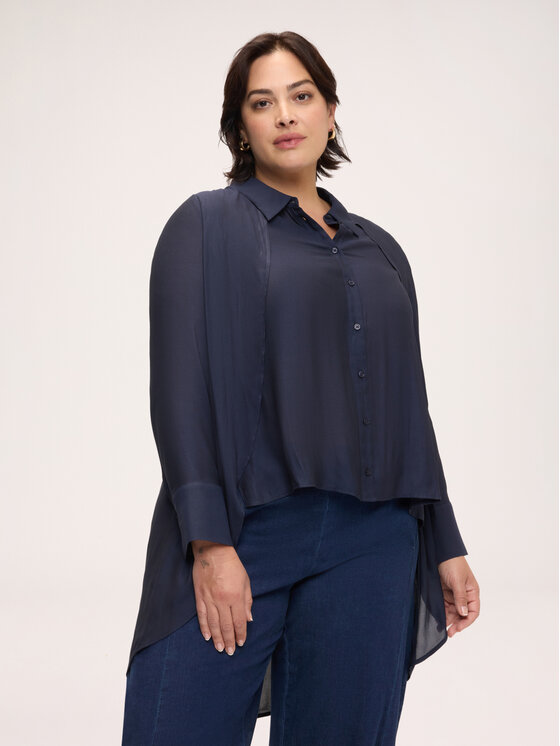 Fiorella Rubino Fiorella Rubino Camicia 5038T001572N034 Blu Over Fit
