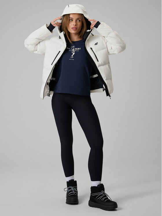 4F 4F T-Shirt WINTER CLUB Granatowy Regular Fit