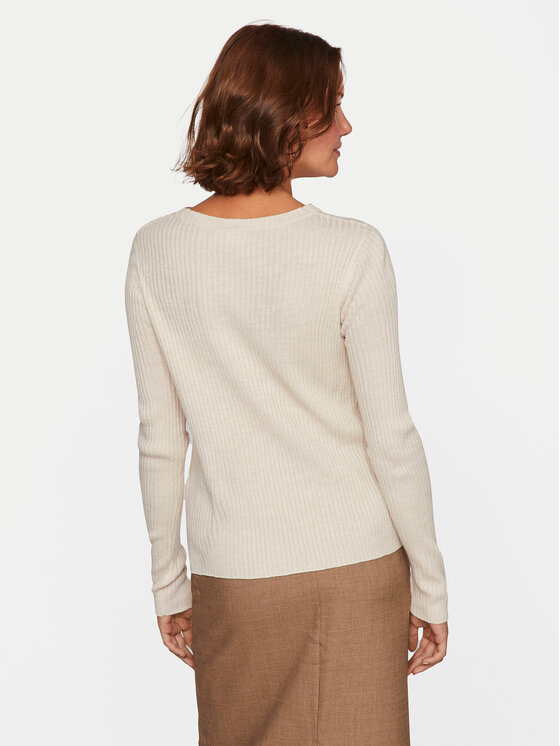 Vila Vila Pulover Olina 14098889 Bej Regular Fit