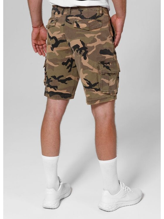 PITBULL PITBULL Szorty materiałowe Jackal Zielony Regular Fit