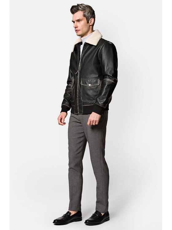 Lancerto Lancerto Kurtka skórzana Blain KU068222000008 Czarny Regular Fit