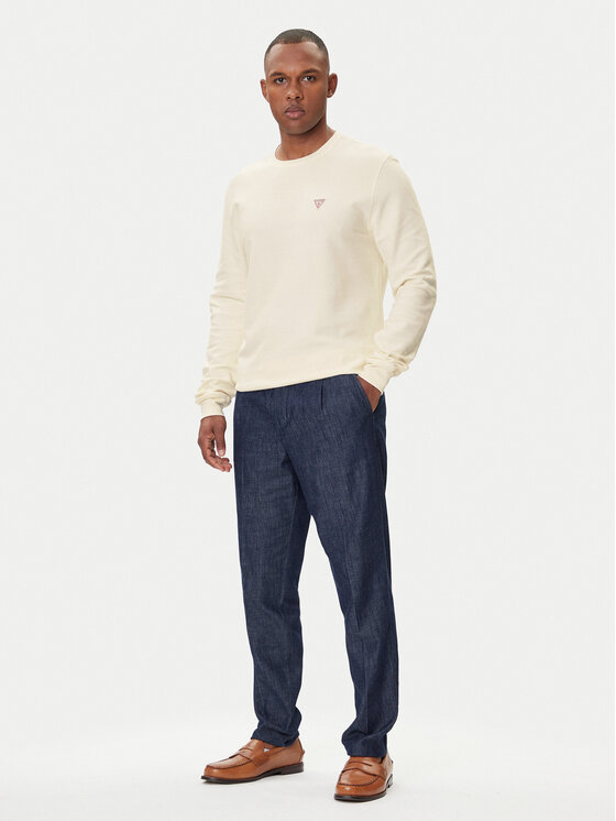Guess Jeans Guess Jeans Longsleeve M4BI77 KCII1 Écru Regular Fit