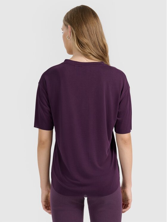 4F 4F T-Shirt 4FRAW25TTSHF3283-50S Μωβ Loose Fit