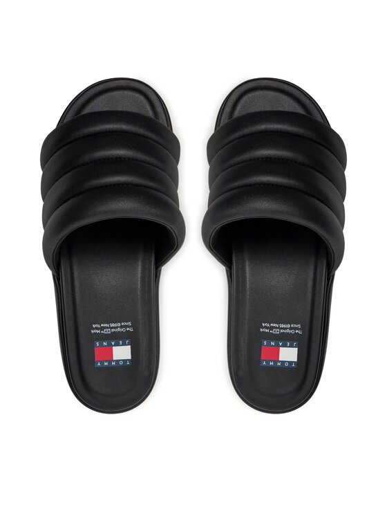 Tommy Jeans Tommy Jeans Şlapi Tjw Wedge Sandal EN0EN02455 Negru