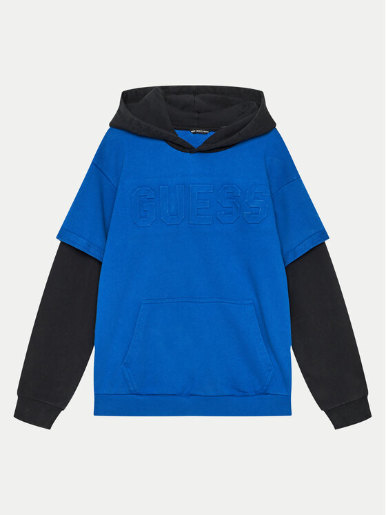 Guess Guess Bluză L4YQ01 KA6R3 Albastru Regular Fit
