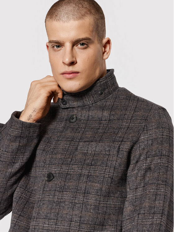 Jack&Jones PREMIUM Jack&Jones PREMIUM Płaszcz wełniany Blamelton 12177644 Kolorowy Regular Fit