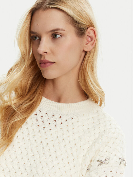 Guess Guess Sweter W5RR13 Z3KY0 Écru Regular Fit