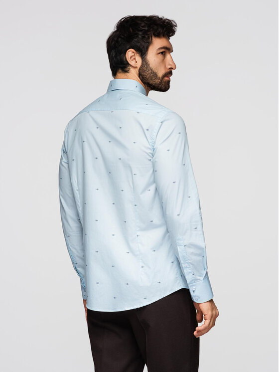 Ombre Ombre Koszula K696 Biały Regular Fit