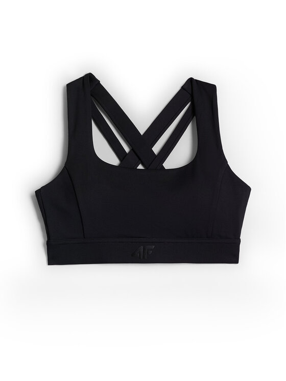 4F 4F Biustonosz sportowy YOGA Czarny