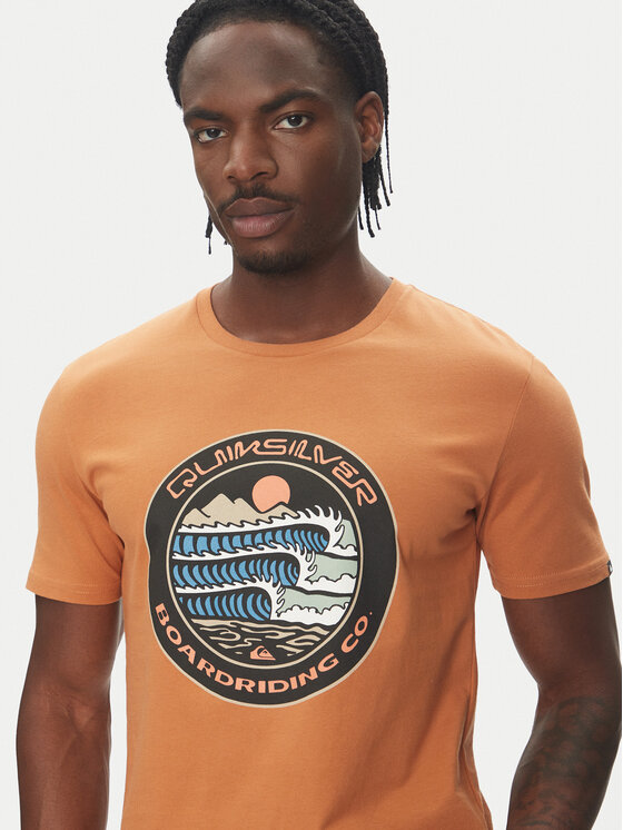Quiksilver Quiksilver Majica Ev Three Seas Ss EQYZT08051 Rjava Regular Fit