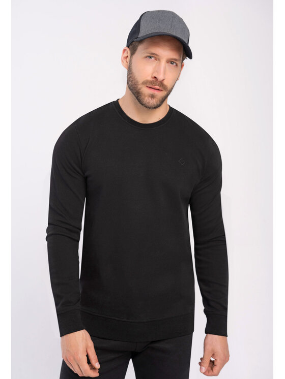 Volcano Volcano Bluza M01116-W24 Czarny Regular Fit