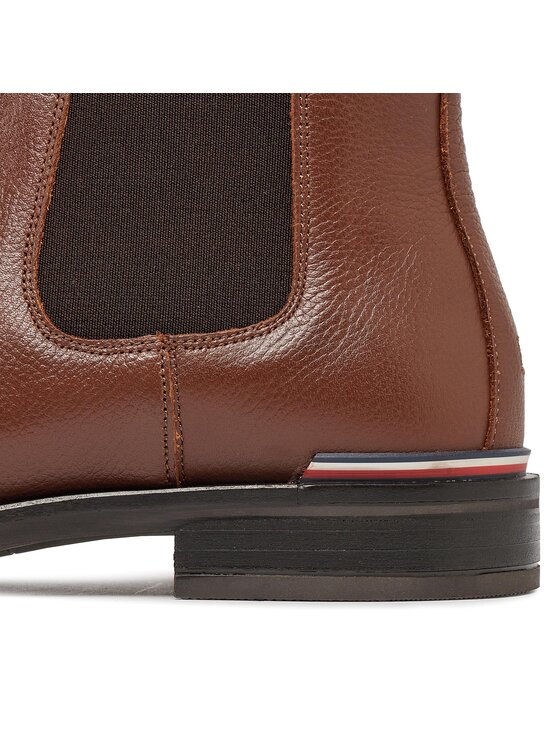 Tommy Hilfiger Tommy Hilfiger Kotníková obuv s elastickým prvkem Th Central Cc And Coin Hnědá