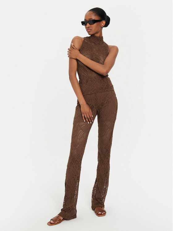 Gestuz Gestuz топ Hilma 10909260 Кафяв Slim Fit