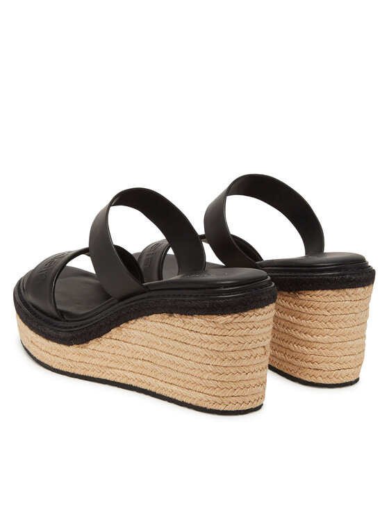Calvin Klein Calvin Klein Εσπαντρίγιες Wedge Sandal 50 - He HW0HW02375 Μαύρο