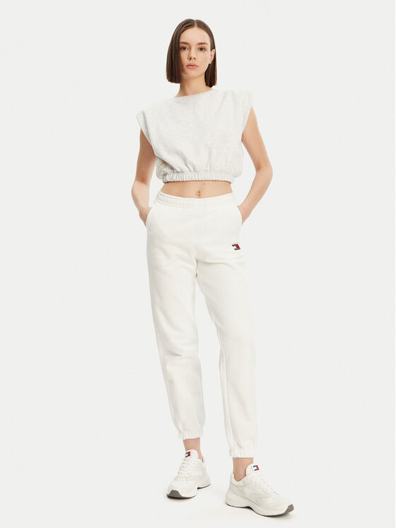 Tommy Jeans Tommy Jeans Pantaloni da tuta Badge DW0DW20679 Écru Regular Fit