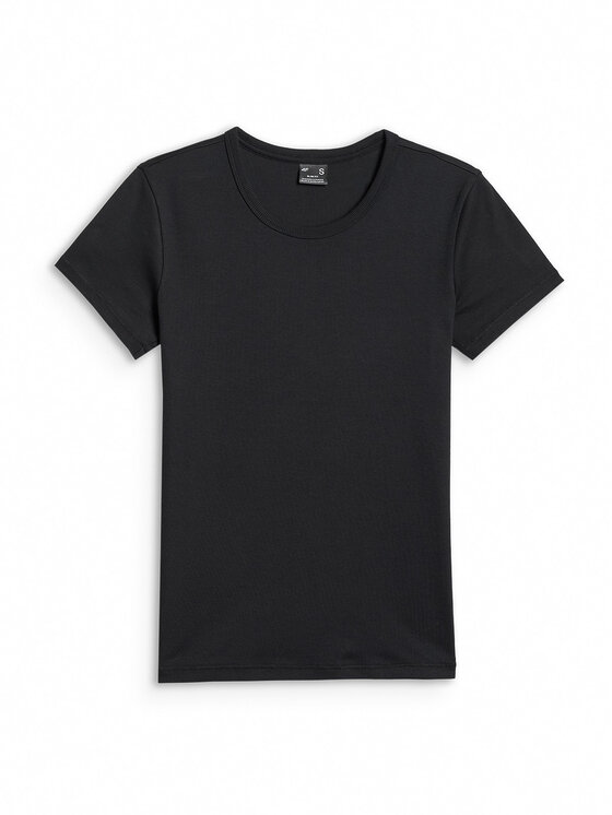 4F 4F T-Shirt BASIC+ Czarny Slim Fit