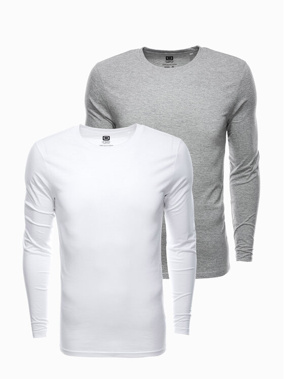 Ombre Ombre Longsleeve Z43 Biały Regular Fit