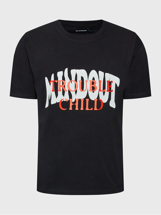 mindout t-shirt unisex trouble child noir oversize