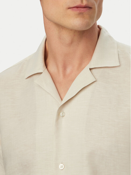 BOSS BOSS Cămașă H-Joe 50561616 Bej deschis Regular Fit