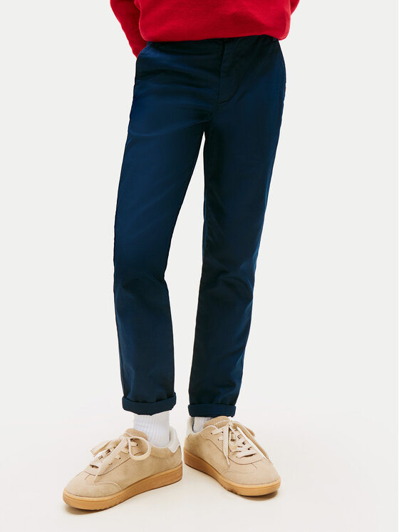 Tommy Hilfiger Tommy Hilfiger Chino kalhoty 1985 KB0KB09638 D Tmavomodrá Slim Fit