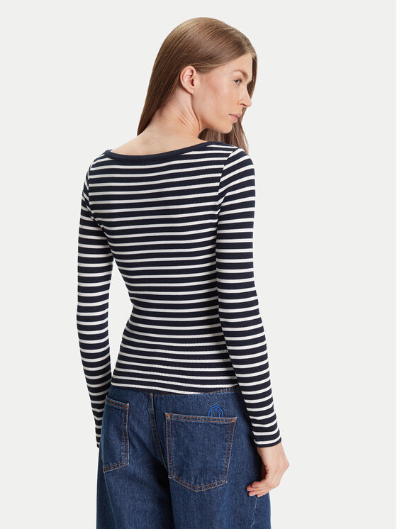 Tommy Jeans Tommy Jeans Blúz Henley DW0DW20903 Sötétkék Slim Fit