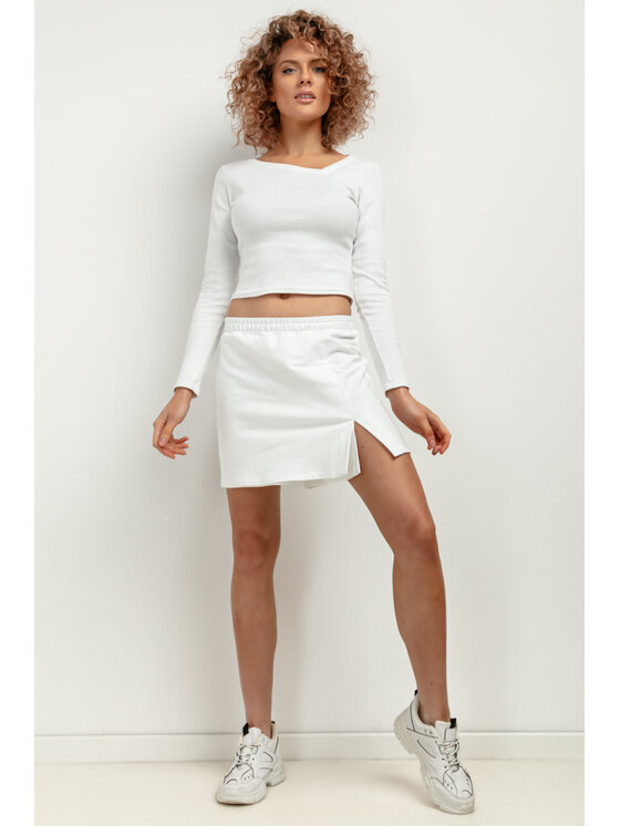 Tessita Tessita Szorty materiałowe T415/1/XL Biały Regular Fit