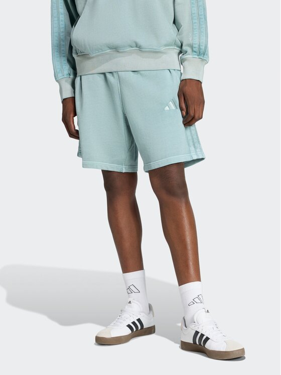 adidas adidas Szorty materiałowe 151819 Zielony Loose Fit