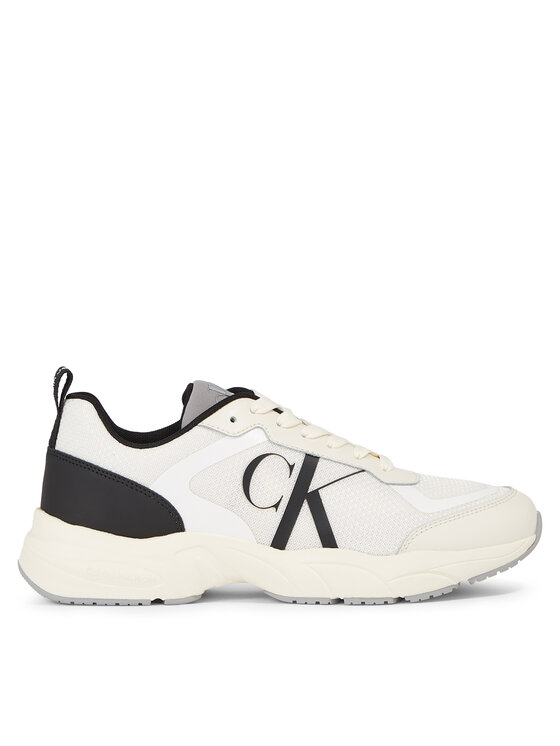 Calvin Klein Jeans Snīkeri Retro Tennis Laceup Mesh YM0YM00785 Balts