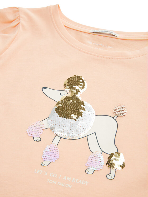Tom Tailor Tom Tailor T-Shirt 1035170 Oranžová Regular Fit