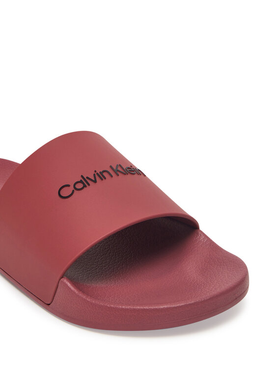 Calvin Klein Calvin Klein Şlapi Pool Slide Rubber HM0HM00455 Vișiniu