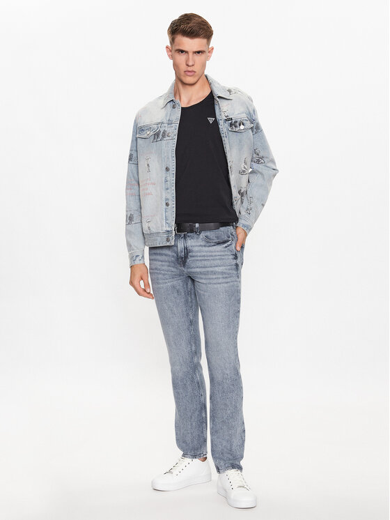 Guess Guess Topiņš U97M02 K6YW1 Melns Regular Fit
