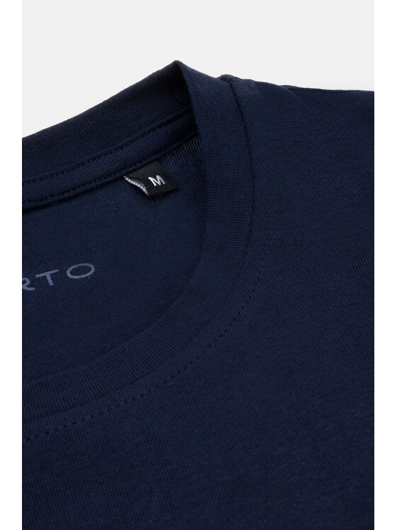 Lancerto Lancerto T-Shirt Roth TS073123000014 Granatowy Regular Fit