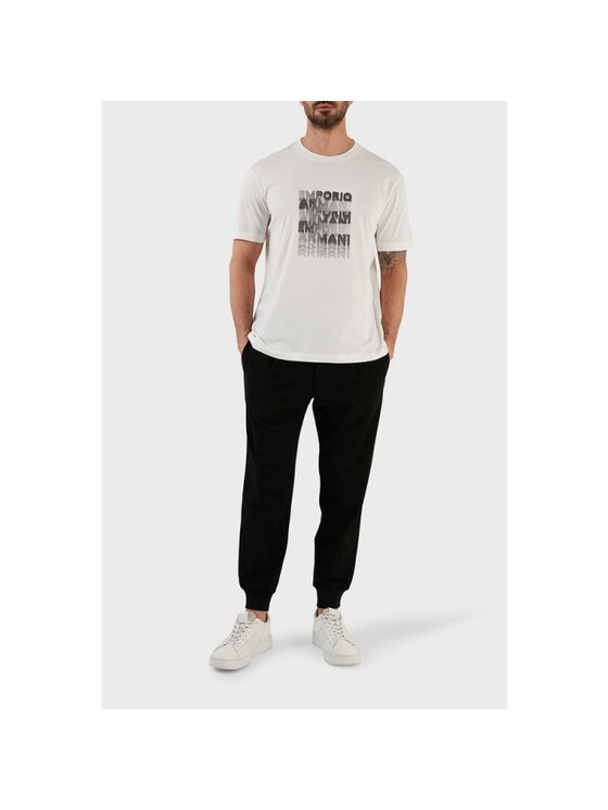 Emporio Armani Emporio Armani Tričko 3R1TDE 1JPZZ Biela Regular Fit