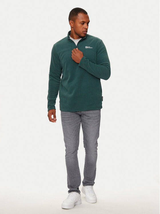 Jack Wolfskin Jack Wolfskin Flis Taunus 1709522 Zelena Regular Fit