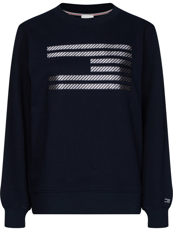 Tommy Hilfiger Tommy Hilfiger Bluza ICONS Relaxed C-Nk WW0WW27841 Granatowy Regular Fit