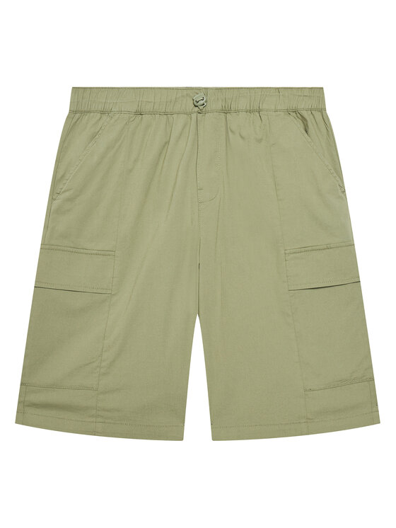 United Colors Of Benetton United Colors Of Benetton Auduma šorti 4L2VC9046 Zaļš Regular Fit