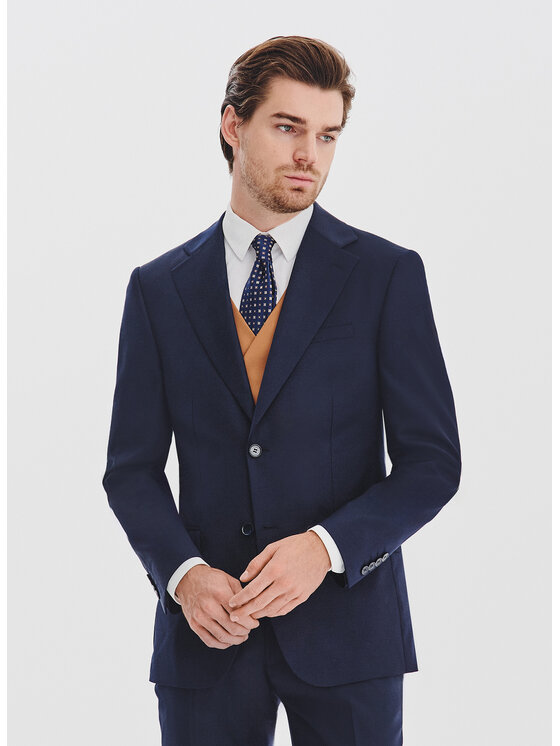 Pako Lorente Pako Lorente Marynarka P25WF-3G-006 Granatowy Super Slim Fit
