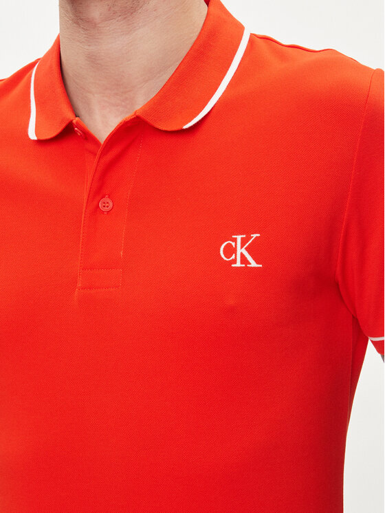 Calvin Klein Jeans Calvin Klein Jeans Polokošile J30J315603 Červená Slim Fit