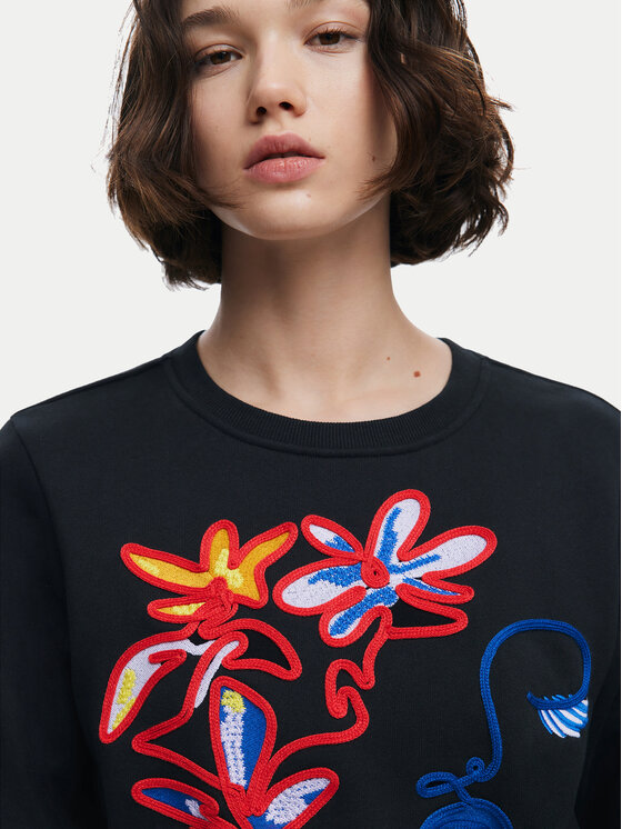 Desigual Desigual Sweatshirt Lady 24WWSK16 Schwarz Regular Fit